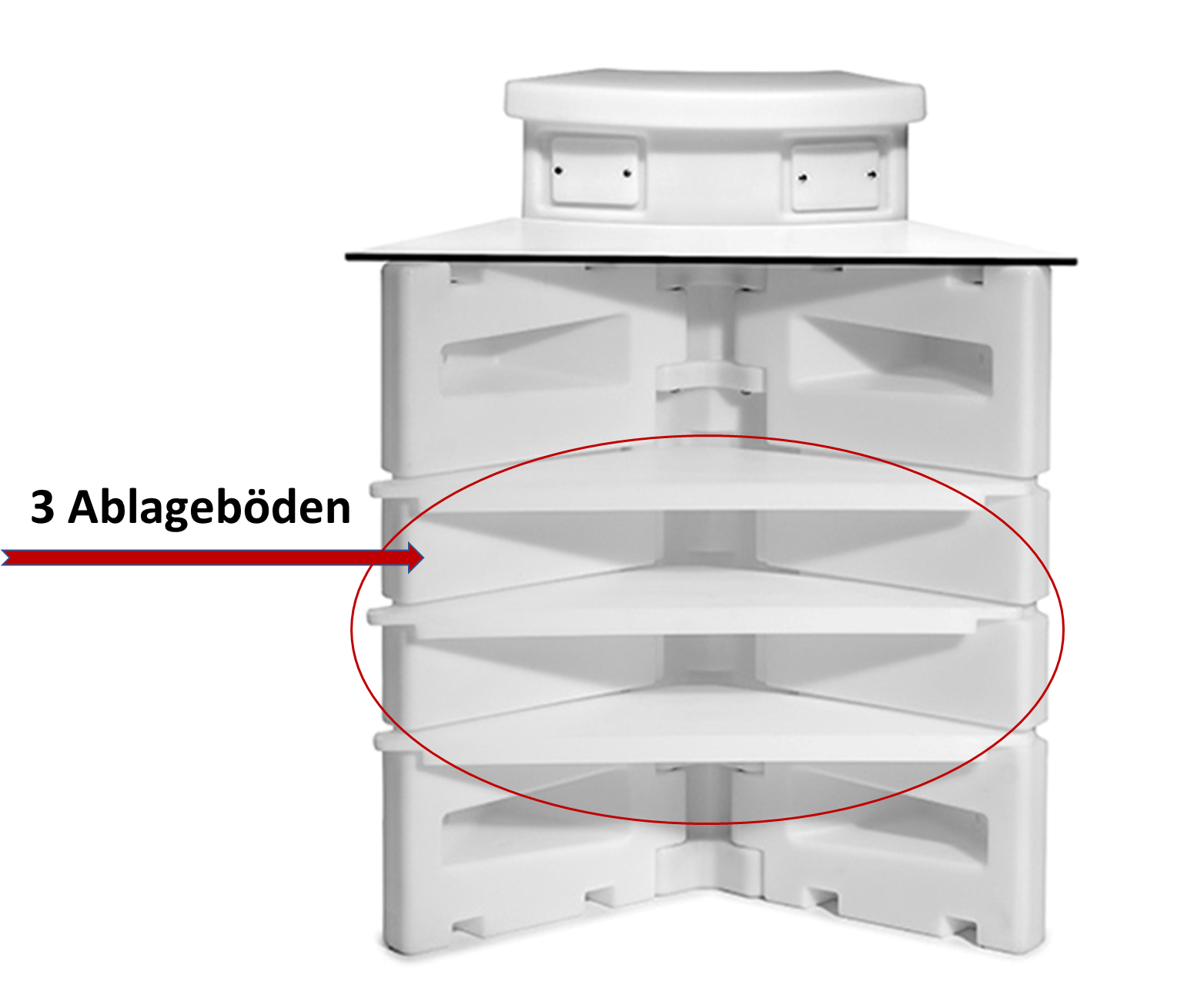 incl. 3 Ablageböden