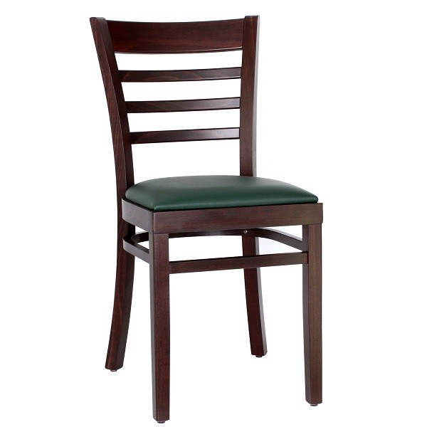 Holzstuhl / Bistrostuhl WILMA PLUS mit gepolstertem Sitz 