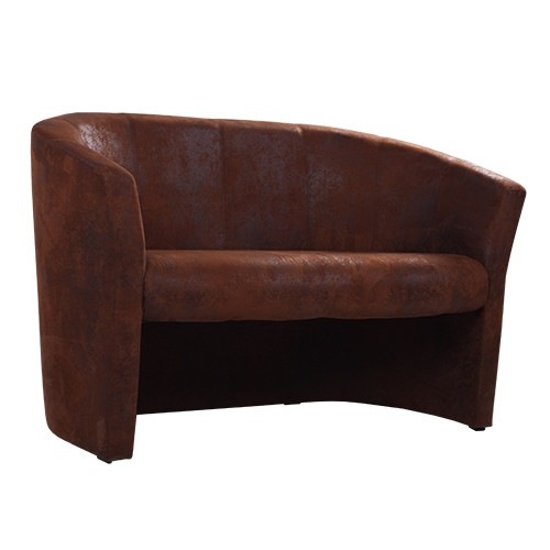 Couch CARLO Microvelours in Wildlederoptik G03 braun 