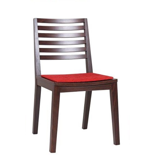 Holzstuhl für Bistro, Sitz gepolstert