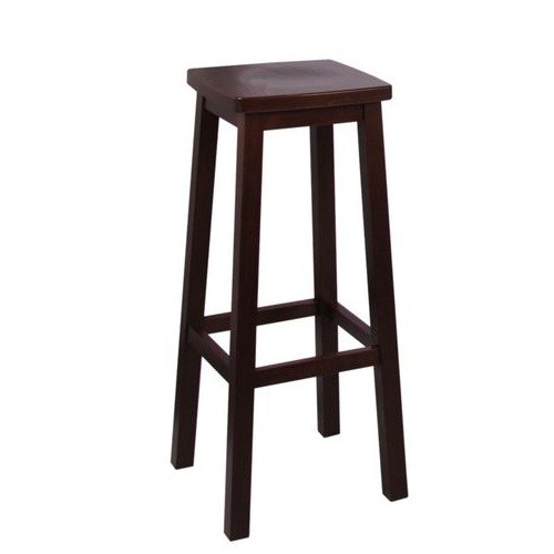 Holz Barhocker Antik-Look LOKI in nussbaum dunkel