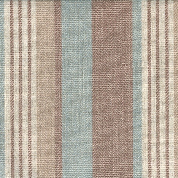 Stoff mit Blockstreifen VED750 hellblau/braun