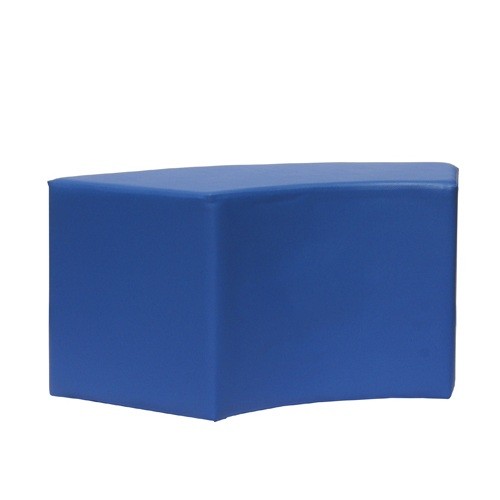 Sitzhocker CUBO 60G - Kreissegment - Kunstleder taubenblau 