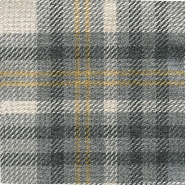 Stoff mit Karo-Muster SCT01 grau-mustard
