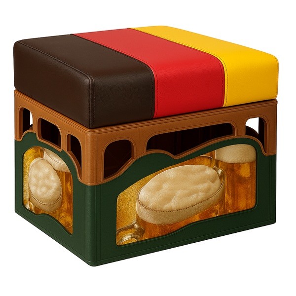 Bierkastensitz Bierkastenaufsatz BIERSITZ in Deutschlandfarben