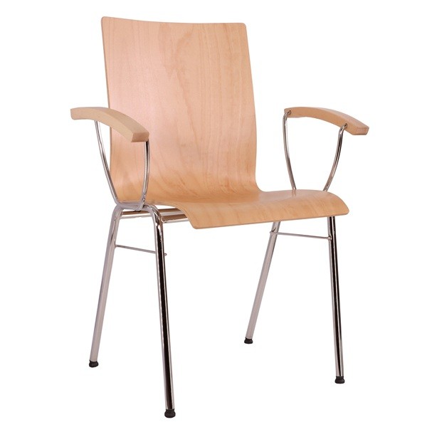 Konferenzstuhl stapelbar | Metallstuhl mit Armlehnen COMBISIT D40