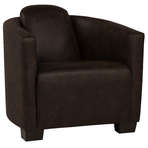 Loungesessel | Clubsessel CIGARE dunkelbraun Antiklook zum Sonderpreis