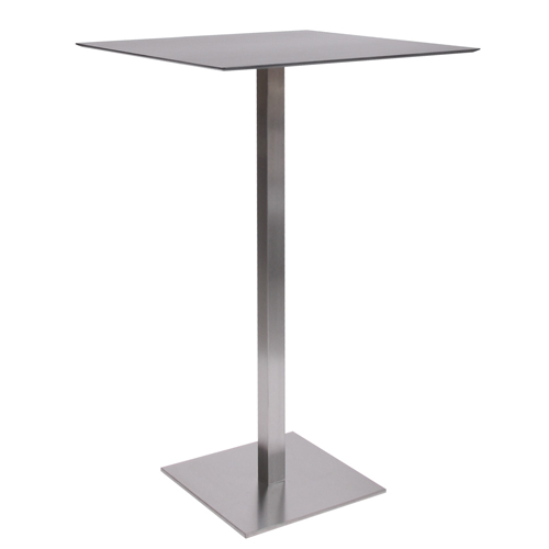 Stehtisch MANILA mit einer HPL-Kompakt-Tischplatte 10 mm, 59 x 59 cm, schwarz (TPHPL10-5959-sw)