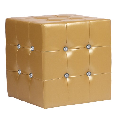 CUBO 1 VIP Kunstleder gold glänzend - Würfel zum Sitzen