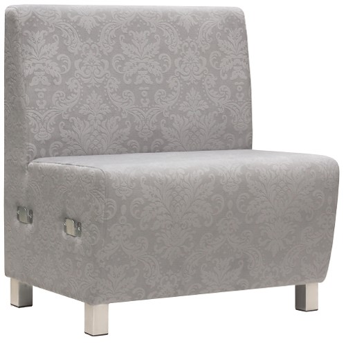 Gastrobank Dinerbank DUBLIN 80 gepolstert mit Mikrofaser-Stoff mit barocken floralen Ornamenten