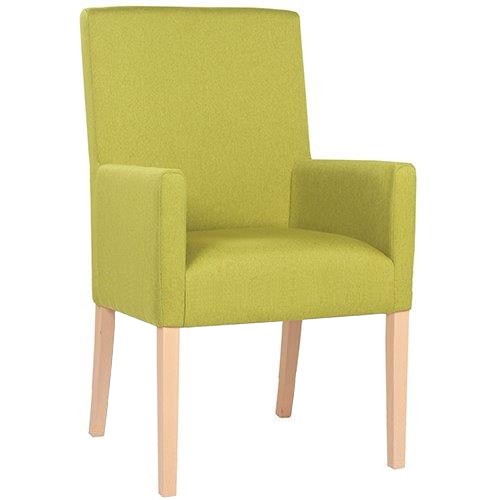 Sessel Wartebereich REGIS H Buche natur, Uni-Stoff BA38 pistazie