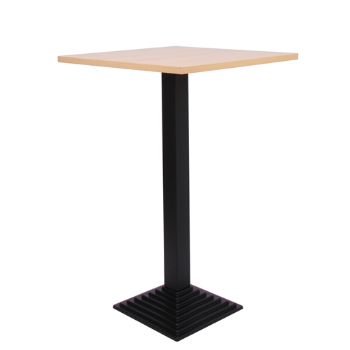 Stehtisch CAPRI 40 mit einer Melamin-Tischplatte 25 mm stark 70 x 70 cm, Buche natur (TPME25-77-H1)