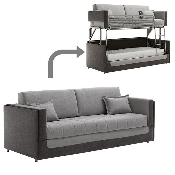 Schlafsofa | Etagenbett | Couch ausklappbar zu einem Etagenbett