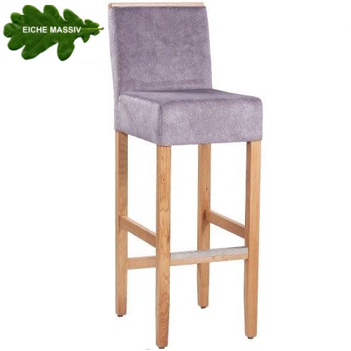 Barhocker Gastronomie aus Eiche massiv | Gastronomie Holz-Barhocker mit Griff MANO RL HG