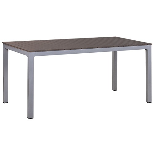 Terrassentisch LUNO - 160 x 80 cm mit Kunststoffleisten in anthrazit 