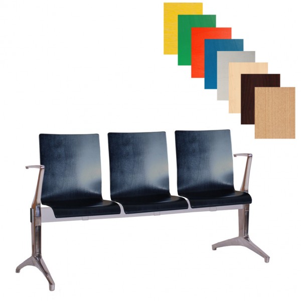 moderne 3-Sitzer Wartebank Sitzbank WAIT