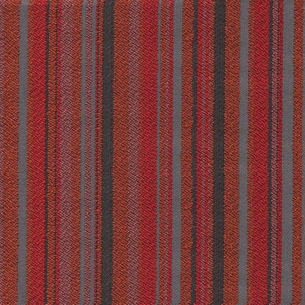 Möbelstoff | Polsterstoff mit Block-Streifen LUT443 rotorange-beige