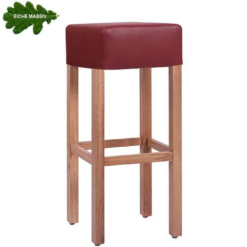 Holz Gestell Barhocker FABIO XL aus massiver Eiche 
