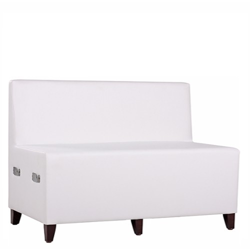 Polsterbank Loungesitzbank MICA - Kunstleder weiss