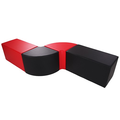 Sitzwürfel Gruppe CUBO ST 90 in Schlangenform