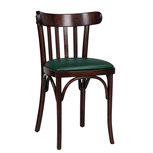 Bugholzstühle Bugholzstuhl Wiener Kaffehausstuhl CLASSICP S21, Sitz Kunstlder dunkelgrün