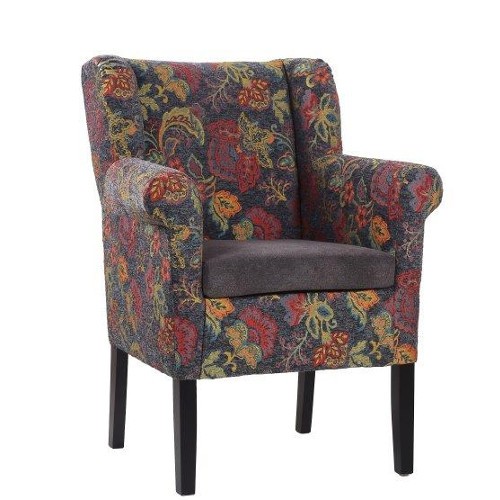 Ohrensessel Hotelsessel CLEA mit trendigem Blumenstoff
