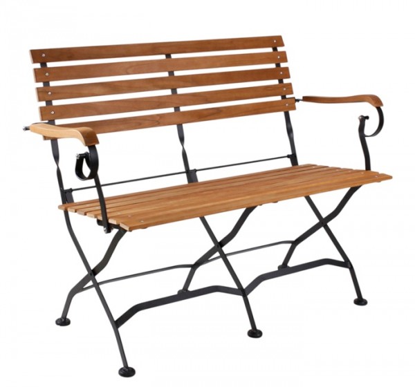 Biergarten Sitzbank | Outdoorsitzbank SENJA DUO Teakholz