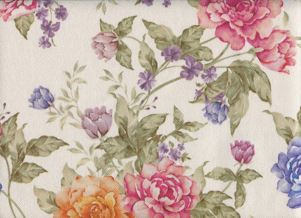 Möbelstoff mit Blumen Muster zum Polstern - FLORA0133 rosenmix