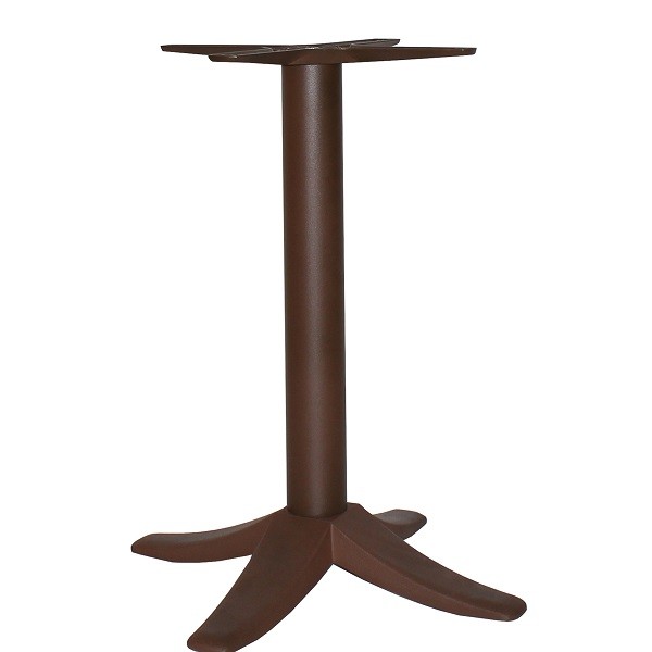 Tischgestell aus Stahl & Gusseisen in Gastronomie Qualität PETRA, Farbe corten