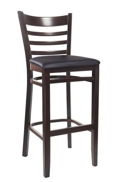 klassischer Bugholz Barhocker WILMA P - gepolstert