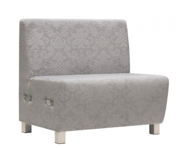 Polsterbank Dinerbank DUBLIN 100 mit Mikrofaser-Stoff mit barocken floralen Ornamenten 