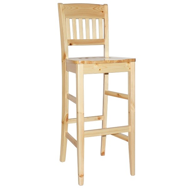 Holz Barhocker BEN im Landhausstil aus Kiefer massiv