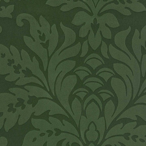Mikrofaser Polsterstoff | Möbelstoff BD48-moosgrün mit barocken floralen Ornamenten