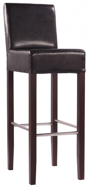 Barhocker MANO RL in nussbaum dunkel, Kunstleder Antiklook dunkelbraun 