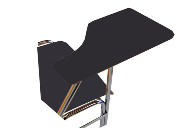 Schreibplatte mit HPL-Laminatfurnier (11 mm stark) graphitschwarz