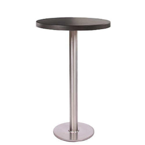 Stehtisch ARICA CR mit Tischplatte MDF 30 mm stark, ø 70 cm schwarz