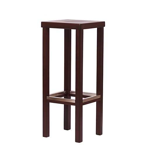 Holz Barhocker LIVO in nussbaum dunkel