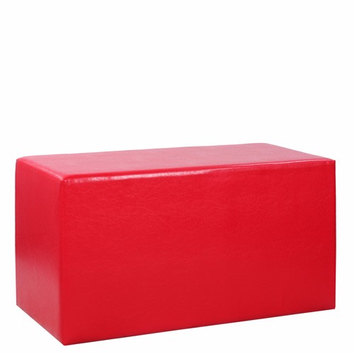 Loungebank CUBO 2 in Kunstleder Antiklook rot
