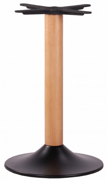 Tischgestell | Tischbein DUCA WOOD aus Stahl und Holz - Buche massiv