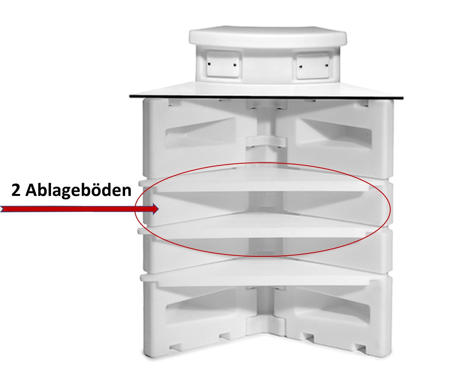 incl. 2 Ablageböden