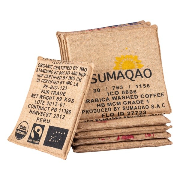 Kaffeesack Kissen aus Jute (38cm x 38cm ) - Sonderposten