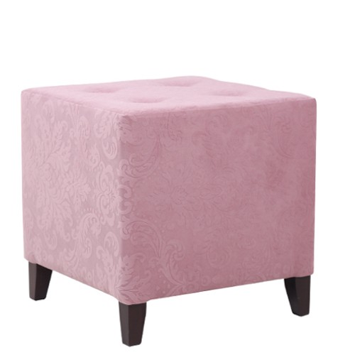 Polsterhocker Hocker Gastronomie Bezug: Stoff mit floralen Mustern altrosa BD13
