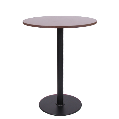 Stehtisch ROMA mit Melamin-Tischplatte 25 mm stark ø 70 cm Nussbaum dunkel-wenge (TPME25-D70-H4W)
