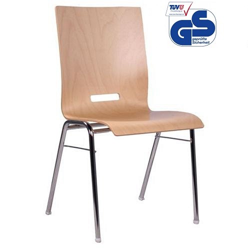 Wartezimmerstuhl | Stapelstuhl mit Griffloch