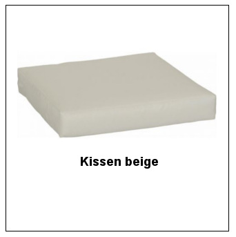 Sitzkissen (lose) in beige, 3 cm stark