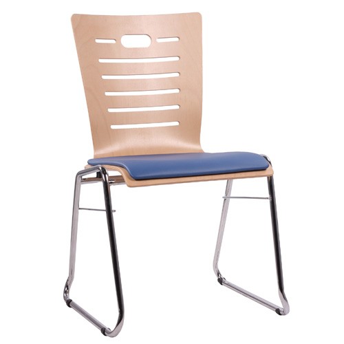 ergonomischer Stapelstuhl | Konferenzstuhl | Holzschalenstuhl