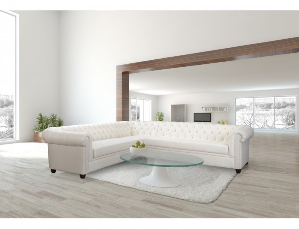 Ecksofa CHESTERFIELD im traditionellen englischen Stil 