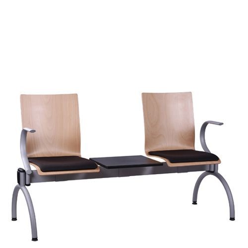 2-Sitzer Traversenbank | Wartezimmerbank mit Tisch 