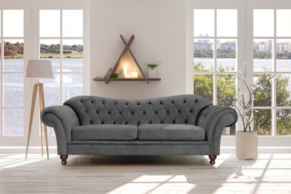 2-Sitzer-Couch GLASGOW im Chesterfield Look