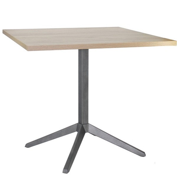 Bistrotisch PRISMA 62 mit eckige Melamin Tischplatte